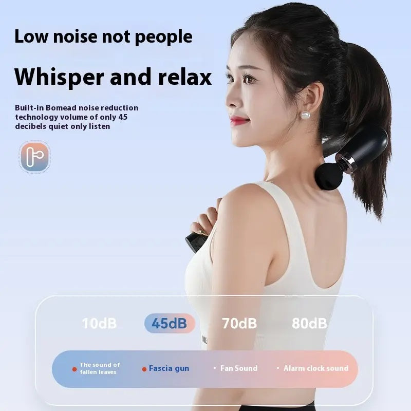 Deep Tissue Massage Gun – Long Handle Handheld & Rechargeable
