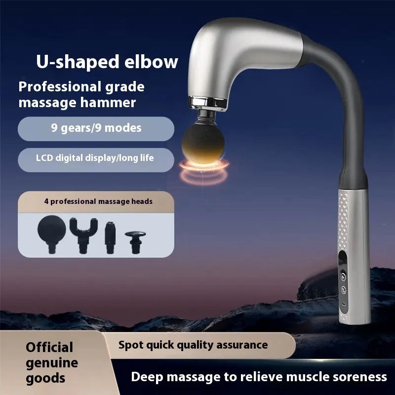 Deep Tissue Massage Gun – Long Handle Handheld & Rechargeable