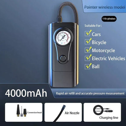 Digital Car Tyre Inflator with 4000mAh Power