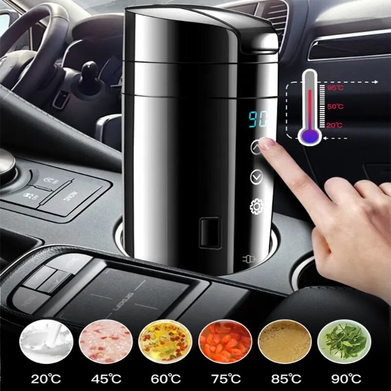 Real-Time Temp Heating Kettle for Car - 70W