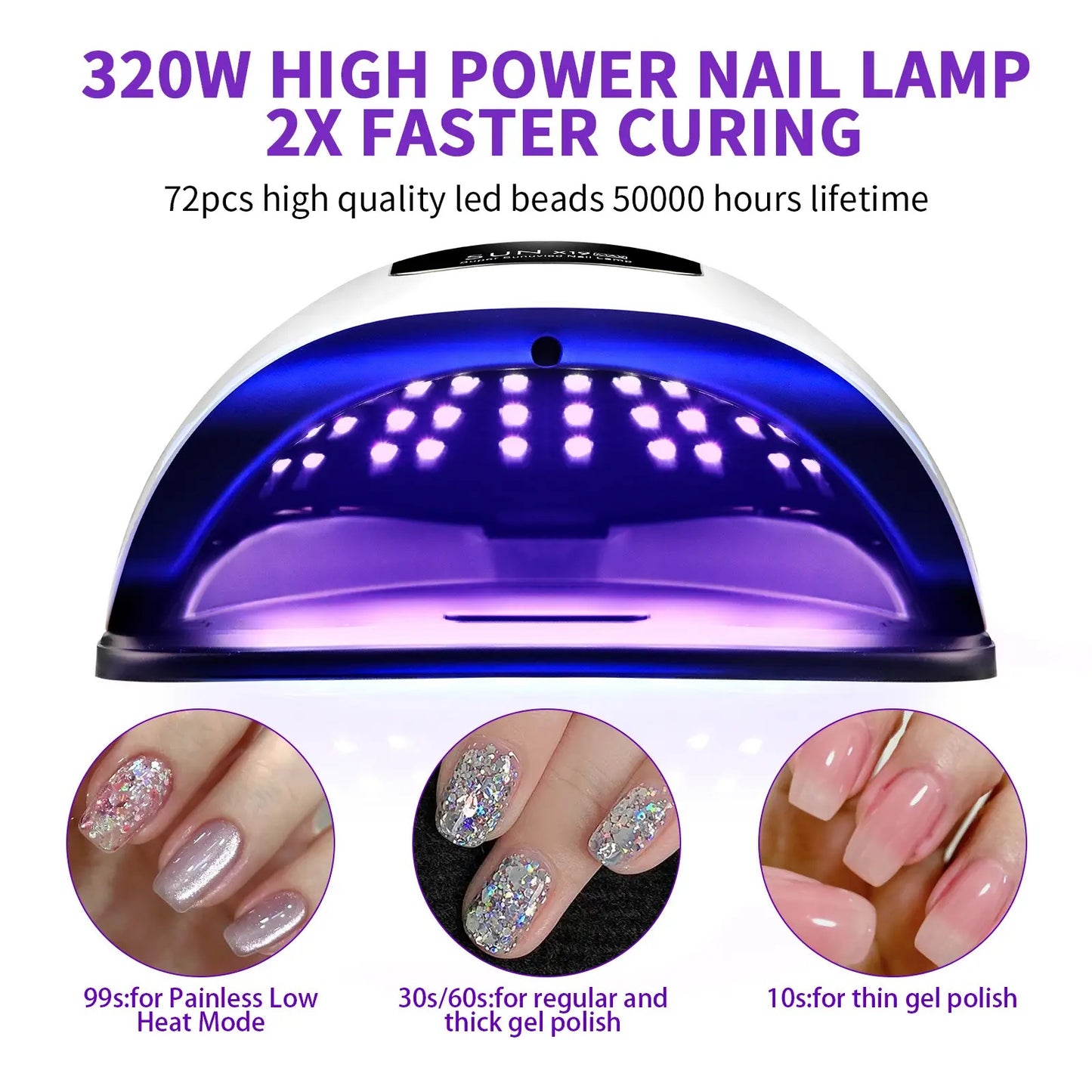 320W LED Nail Lamp – SunX19 MAX UV Dryer