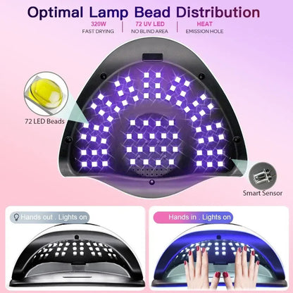 320W LED Nail Lamp – SunX19 MAX UV Dryer