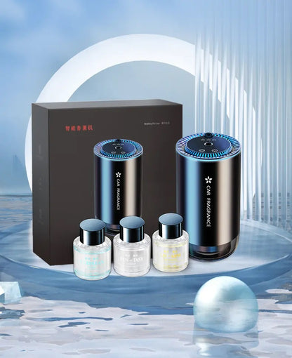 Portable Car Aroma Diffuser with Colorful Lights & Essential Oil Nebulizer