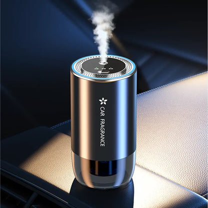 Portable Car Aroma Diffuser with Colorful Lights & Essential Oil Nebulizer