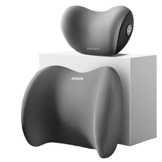 Memory Foam Car Neck & Waist Pillow Pair – Headrest Support