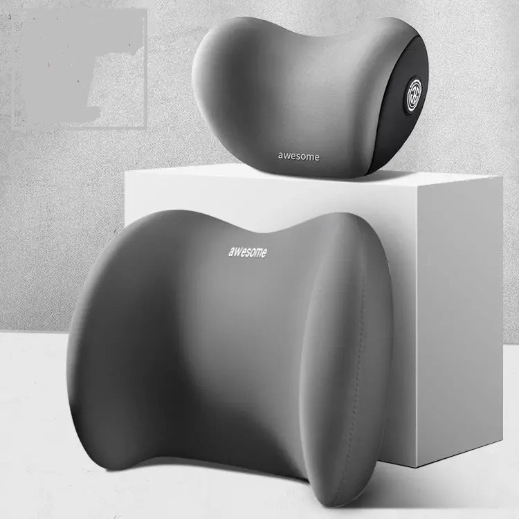 Memory Foam Car Neck & Waist Pillow Pair – Headrest Support