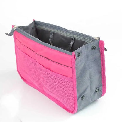 Double Layer Multi-Functional Cosmetic Bag with Zipper