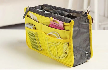 Double Layer Multi-Functional Cosmetic Bag with Zipper