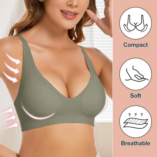 Wireless Bras Push Up Bralettes Seamless Tshirts Bras Deep V Everyday Bras