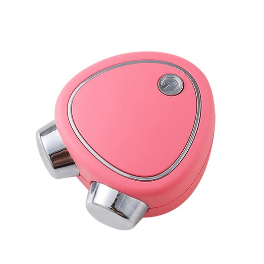 Portable Heart-Shaped Microcurrent Facial Massager – USB Skin Tightening Roller