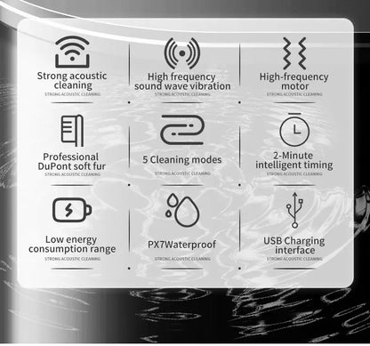 Rechargeable LED Electric Whitening Toothbrush – Portable & Rotating