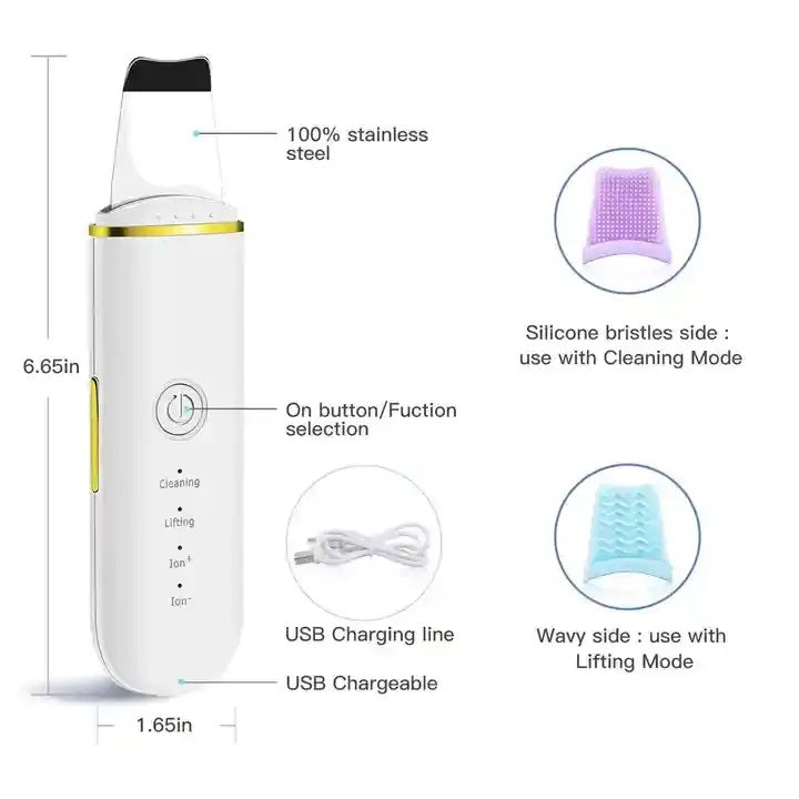 Deep Clean Ultrasonic Skin Scrubber – Professional Face Tool