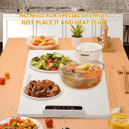 Foldable Silicone Food Heating Tray with Adjustable Temperature