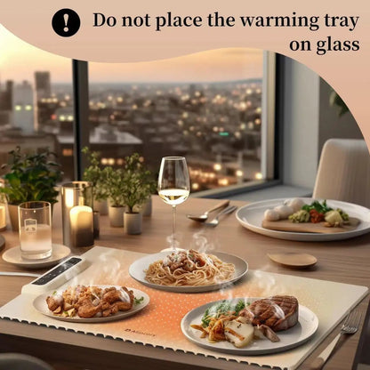 Foldable Silicone Food Heating Tray with Adjustable Temperature