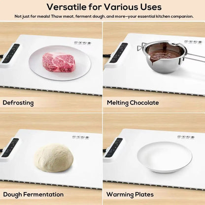 Foldable Silicone Food Heating Tray with Adjustable Temperature