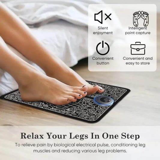 Portable Foot Massage Mat – 8 Modes, 19 Strengths