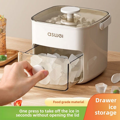 Large Capacity Ice Cube Mold & Ice Ball Storage Box – Food Grade Freezer Tool