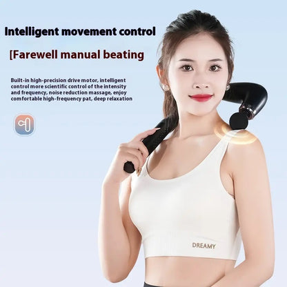 Deep Tissue Massage Gun – Long Handle Handheld & Rechargeable