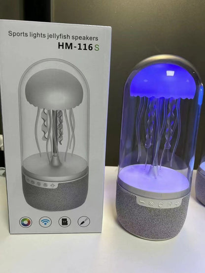 Jellyfish Night Light Speaker – Wireless Charging Lamp