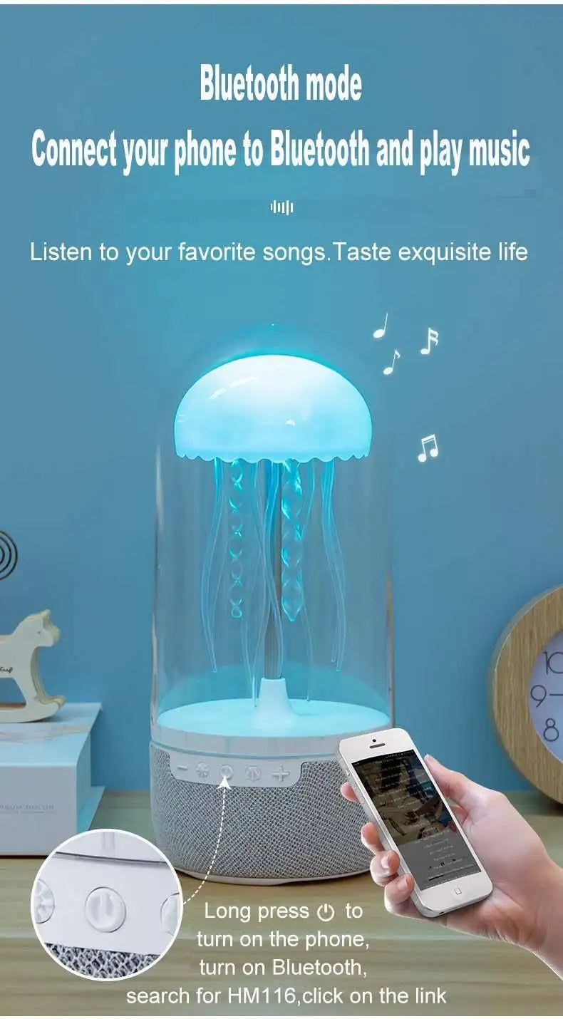 Jellyfish Night Light Speaker – Wireless Charging Lamp
