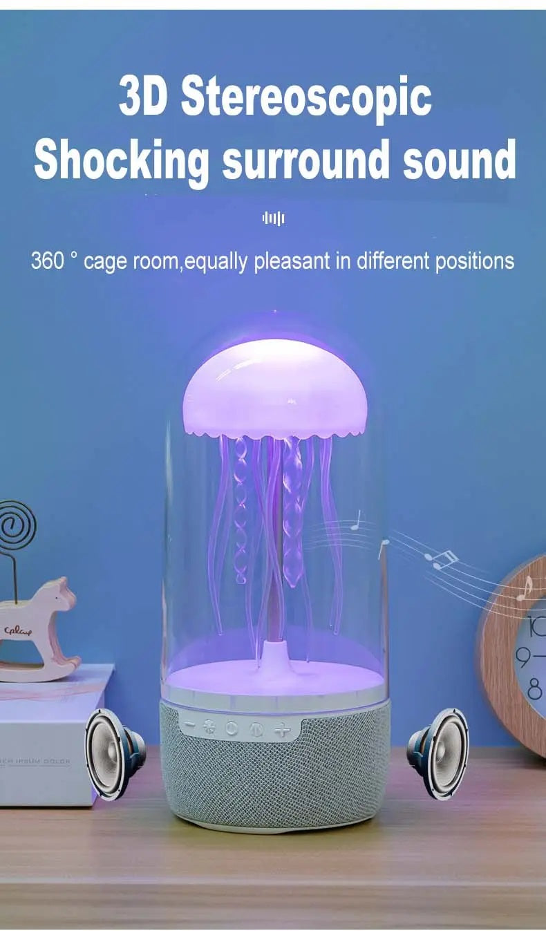 Jellyfish Night Light Speaker – Wireless Charging Lamp