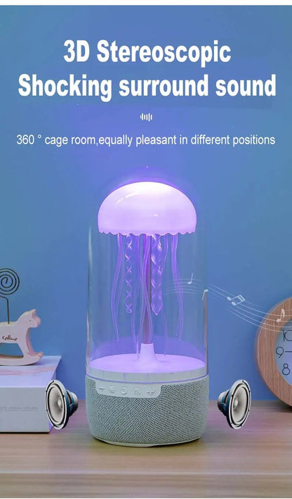 Jellyfish Night Light Speaker – Wireless Charging Lamp