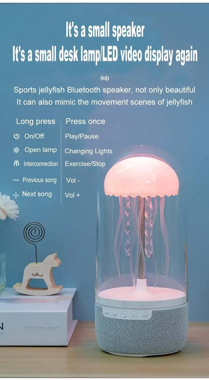 Jellyfish Night Light Speaker – Wireless Charging Lamp