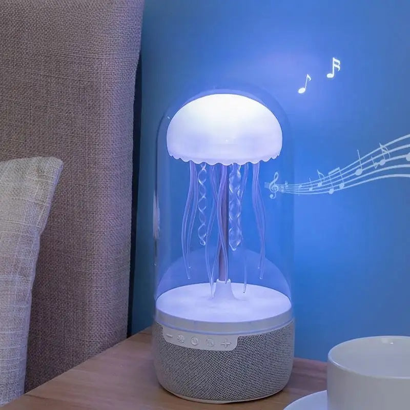 Jellyfish Night Light Speaker – Wireless Charging Lamp