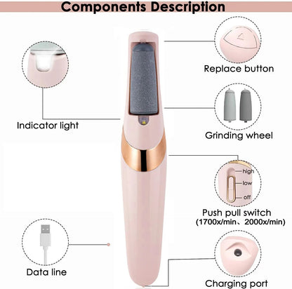 Double-Sided Nano Glass Pedicure Tool – 2-in-1 Dead Skin & Hair Remover