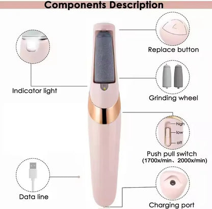 Double-Sided Nano Glass Pedicure Tool – 2-in-1 Dead Skin & Hair Remover