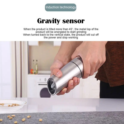 Automatic Gravity Electric Spice & Pepper Grinder