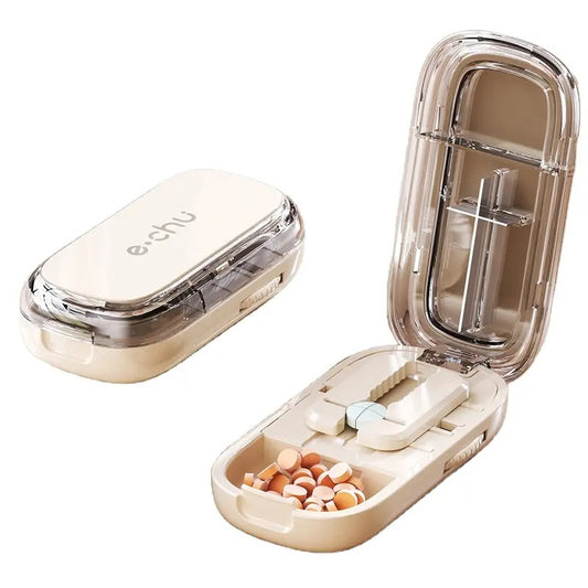 Portable Pill Cutter & Storage Box – Split Pills Easily