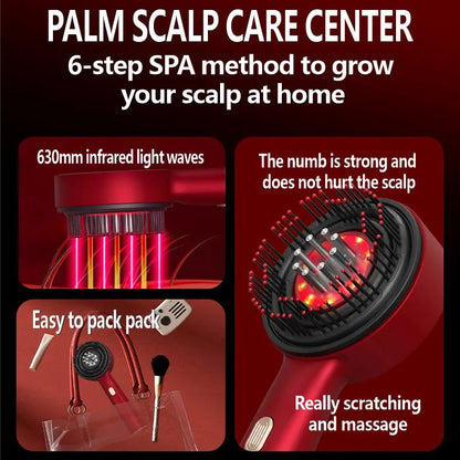 Cordless Head Scratcher & Scalp Massager – Red Light for Hair Growth