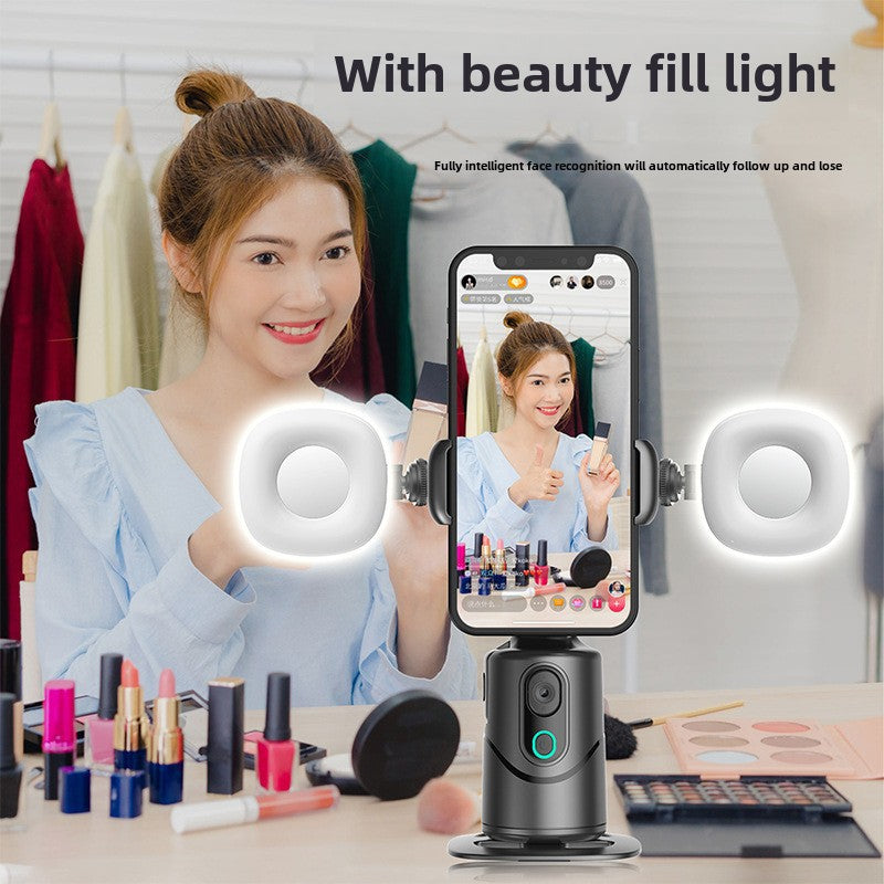 AI Tracking Gimbal Stabilizer with 360° Rotating Phone Holder & Remote