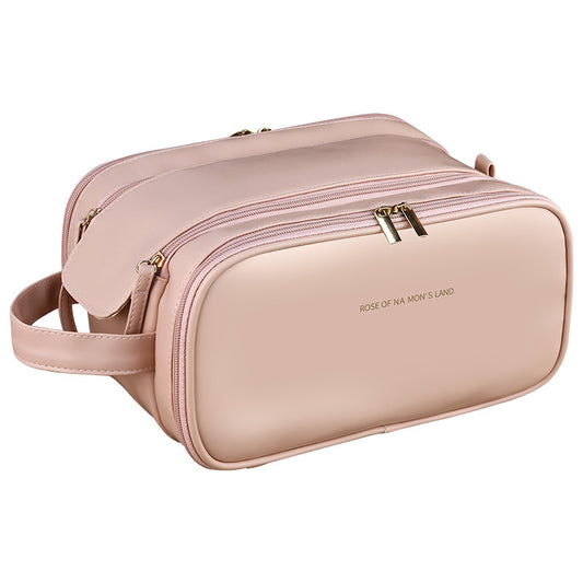 Travel Cosmetic Bag with Handle – Large Portable Makeup Organizer