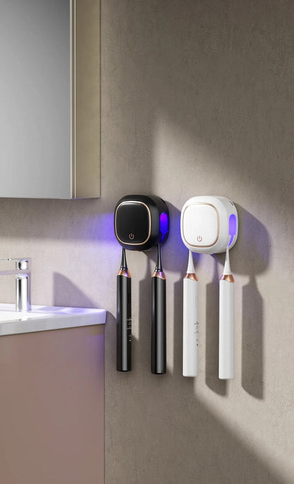 UVC Toothbrush Sterilizer for Two – Wall-Mounted with Dryer