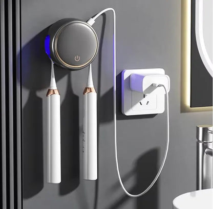UVC Toothbrush Sterilizer for Two – Wall-Mounted with Dryer