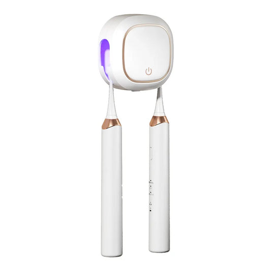 UVC Toothbrush Sterilizer for Two – Wall-Mounted with Dryer