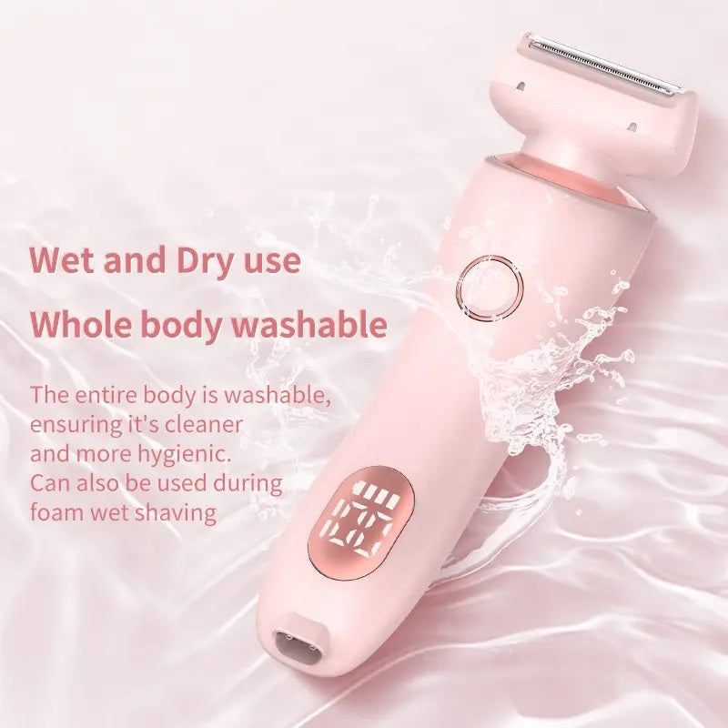 2-in-1 Wet & Dry Electric Lady Shaver & Trimmer for Bikini, Legs, and Underarms